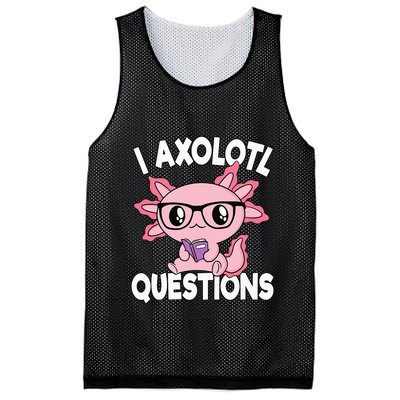 I Axolotl Questions Mexican Salamander Pink Axolotl Mesh Reversible Basketball Jersey Tank