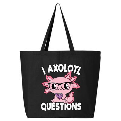 I Axolotl Questions Mexican Salamander Pink Axolotl 25L Jumbo Tote