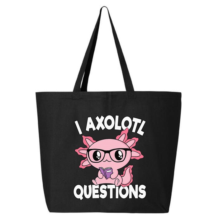 I Axolotl Questions Mexican Salamander Pink Axolotl 25L Jumbo Tote
