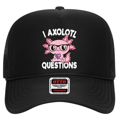 I Axolotl Questions Mexican Salamander Pink Axolotl Trucker Hat