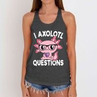 I Axolotl Questions Mexican Salamander Pink Axolotl Women's Knotted Racerback Tank