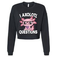 I Axolotl Questions Mexican Salamander Pink Axolotl Cropped Pullover Crew