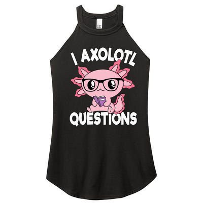 I Axolotl Questions Mexican Salamander Pink Axolotl Women's Perfect Tri Rocker Tank