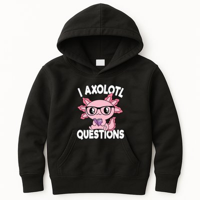 I Axolotl Questions Mexican Salamander Pink Axolotl Kids Hoodie