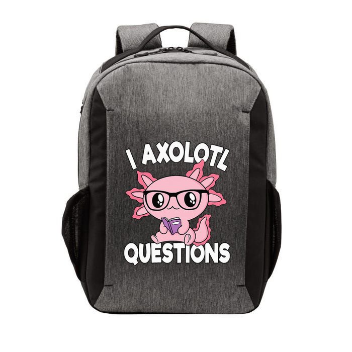 I Axolotl Questions Mexican Salamander Pink Axolotl Vector Backpack
