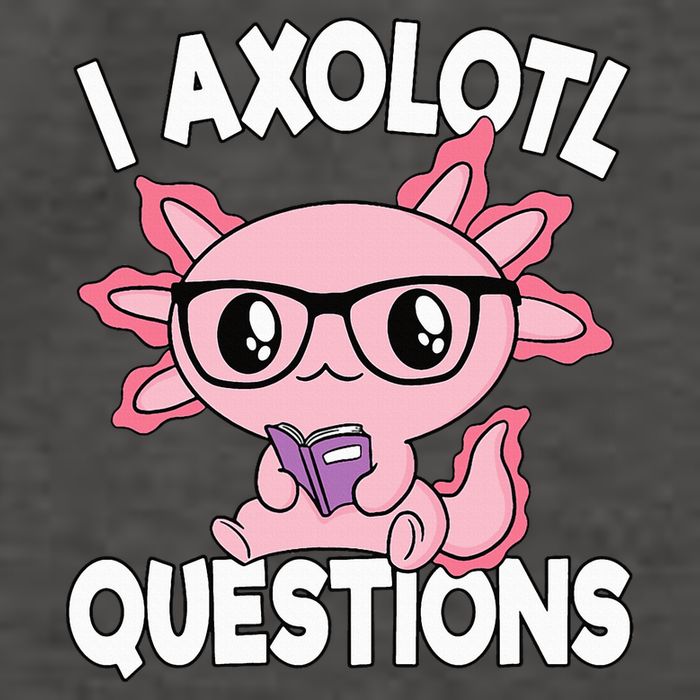 I Axolotl Questions Mexican Salamander Pink Axolotl Vector Backpack