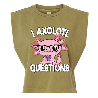 I Axolotl Questions Mexican Salamander Pink Axolotl Garment-Dyed Women's Muscle Tee