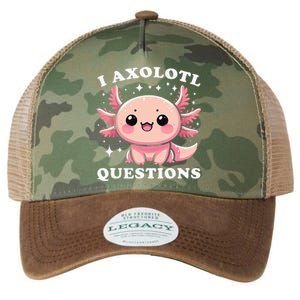 I Axolotl Questions Cute Kawaii Axolotl Legacy Tie Dye Trucker Hat