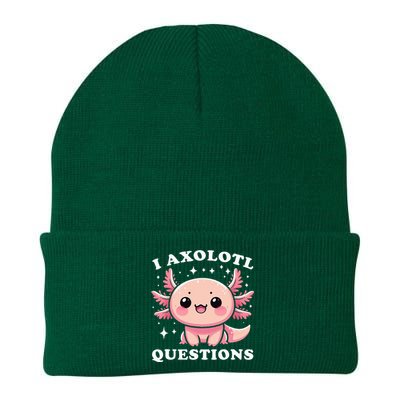 I Axolotl Questions Cute Kawaii Axolotl Knit Cap Winter Beanie