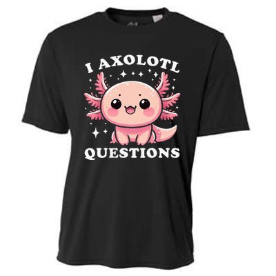 I Axolotl Questions Cute Kawaii Axolotl Cooling Performance Crew T-Shirt