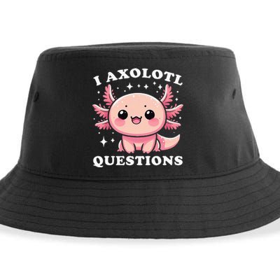 I Axolotl Questions Cute Kawaii Axolotl Sustainable Bucket Hat