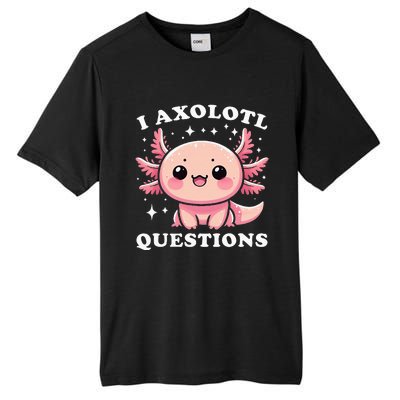 I Axolotl Questions Cute Kawaii Axolotl Tall Fusion ChromaSoft Performance T-Shirt