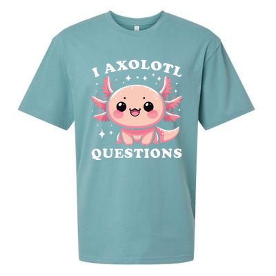 I Axolotl Questions Cute Kawaii Axolotl Sueded Cloud Jersey T-Shirt