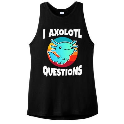 I Axolotl Questions Ladies PosiCharge Tri-Blend Wicking Tank