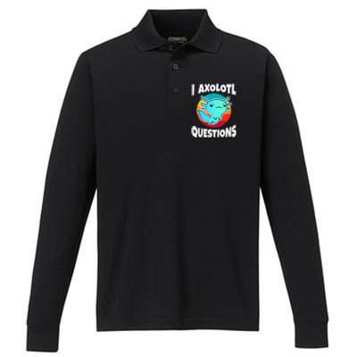 I Axolotl Questions Performance Long Sleeve Polo