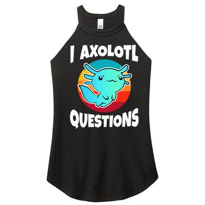 I Axolotl Questions Women's Perfect Tri Rocker Tank