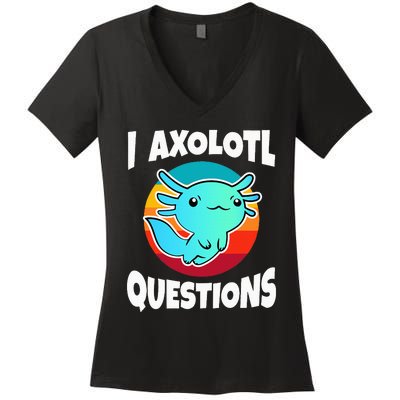 I Axolotl Questions Women's V-Neck T-Shirt