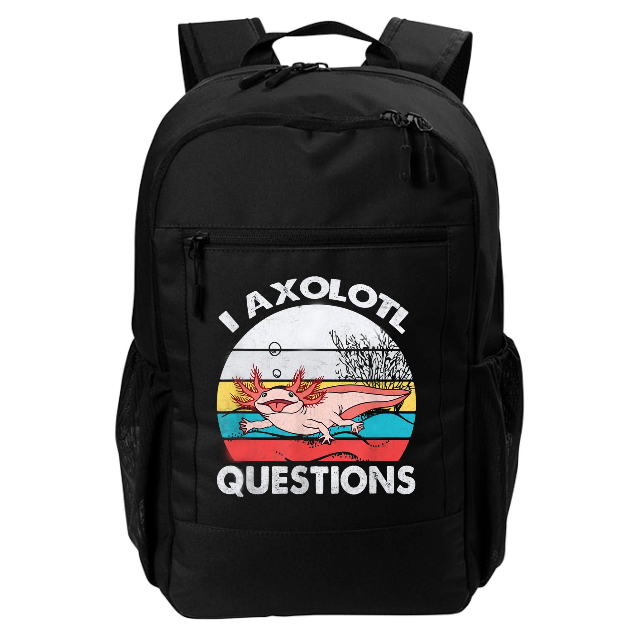 I Axolotl Questions Vintage Axolotl Gift Boys Girls Backpack