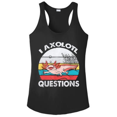 I Axolotl Questions Vintage Axolotl Gift Boys Girls Ladies PosiCharge Competitor Racerback Tank