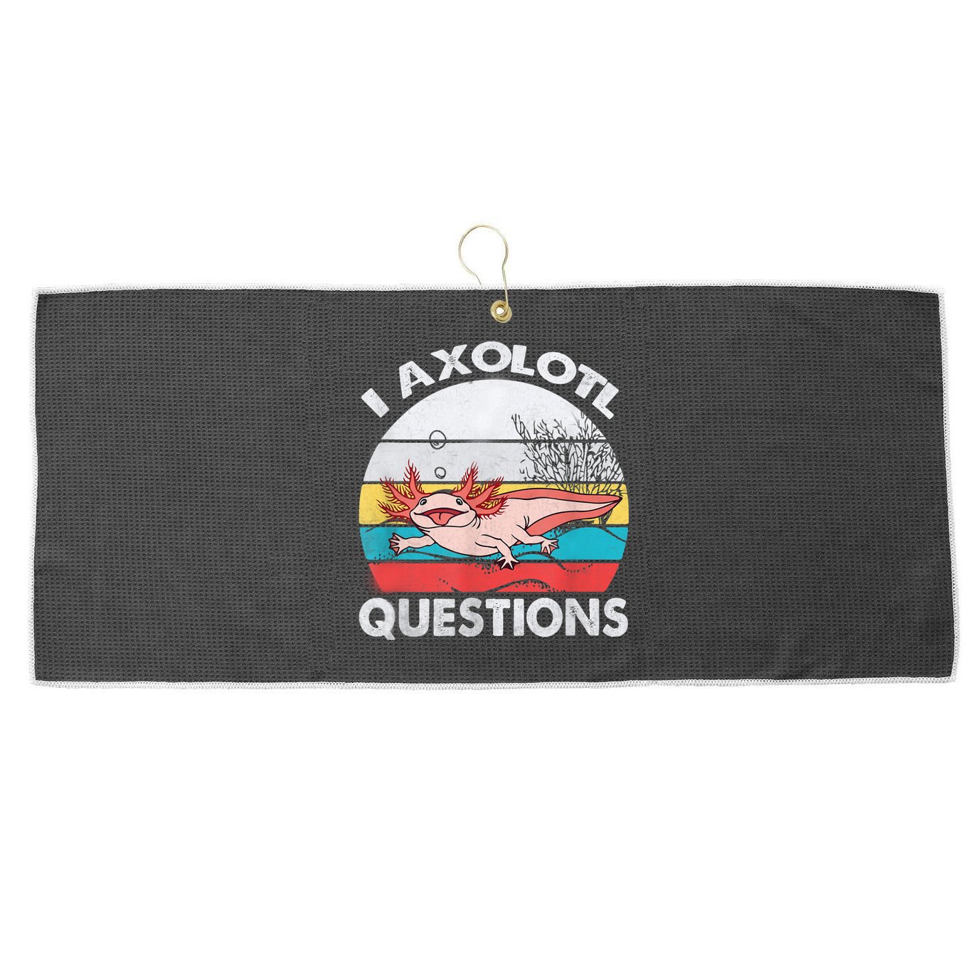 I Axolotl Questions Vintage Axolotl Gift Boys Girls Large Microfiber Waffle Golf Towel