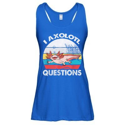 I Axolotl Questions Vintage Axolotl Gift Boys Girls Ladies Essential Flowy Tank
