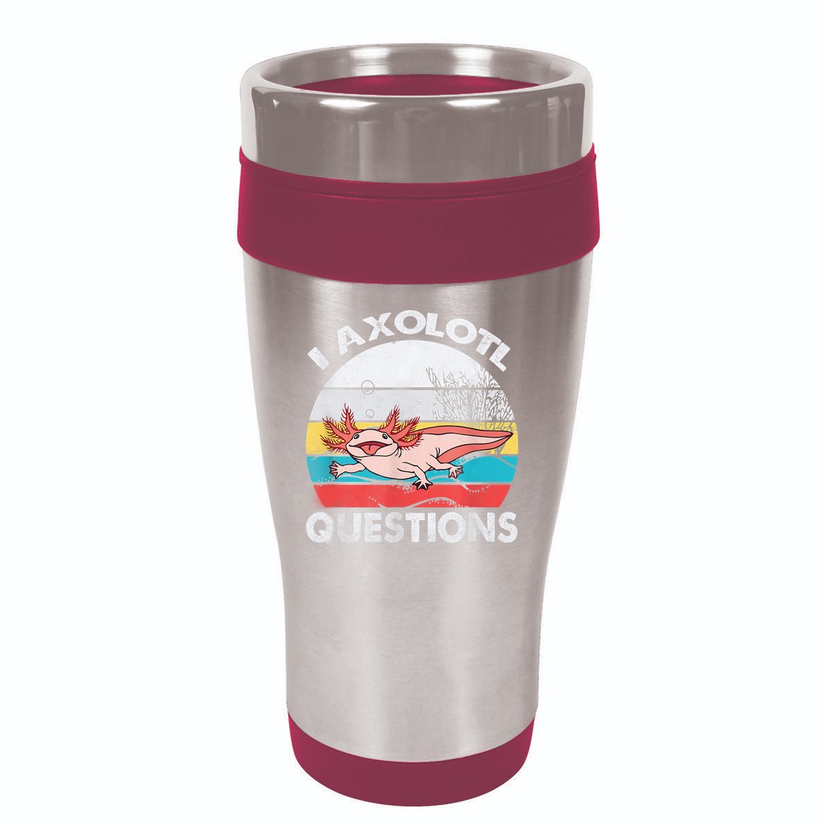 I Axolotl Questions Vintage Axolotl Gift Boys Girls 16oz Travel Tumbler