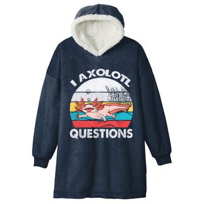 I Axolotl Questions Vintage Axolotl Gift Boys Girls Hooded Wearable Blanket