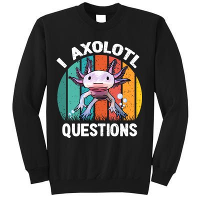 I Axolotl Questions Shirt Youth Kids Retro 90s Funny Axolotl Sweatshirt
