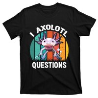 I Axolotl Questions Shirt Youth Kids Retro 90s Funny Axolotl T-Shirt