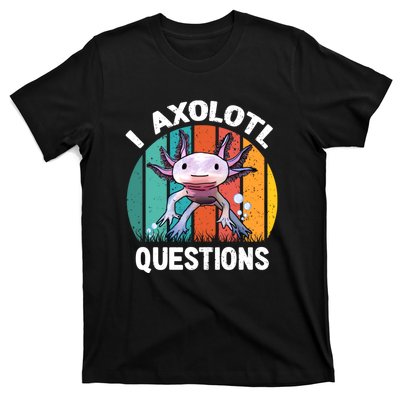 I Axolotl Questions Shirt Youth Kids Retro 90s Funny Axolotl T-Shirt