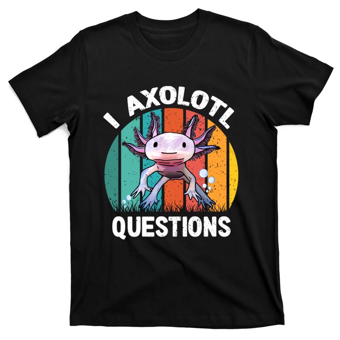 I Axolotl Questions Shirt Youth Kids Retro 90s Funny Axolotl T-Shirt