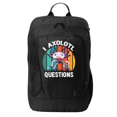 I Axolotl Questions Shirt Youth Kids Retro 90s Funny Axolotl City Backpack