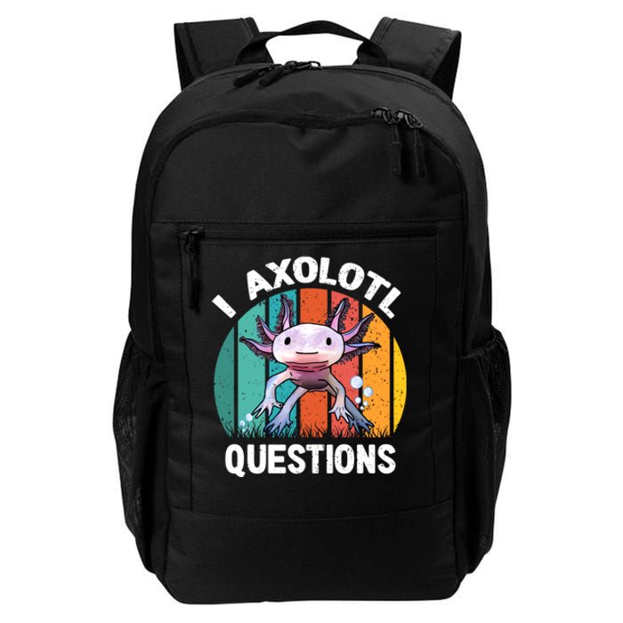 I Axolotl Questions Shirt Youth Kids Retro 90s Funny Axolotl Daily Commute Backpack