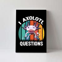 I Axolotl Questions Shirt Youth Kids Retro 90s Funny Axolotl Canvas