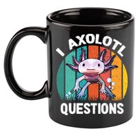 I Axolotl Questions Shirt Youth Kids Retro 90s Funny Axolotl 11oz C Handle Ceramic Mug