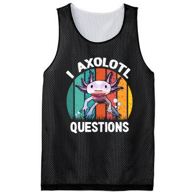 I Axolotl Questions Shirt Youth Kids Retro 90s Funny Axolotl Mesh Reversible Basketball Jersey Tank