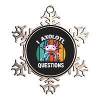 I Axolotl Questions Shirt Youth Kids Retro 90s Funny Axolotl Metallic Star Ornament