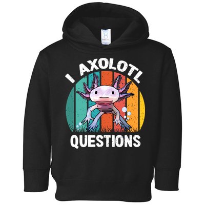 I Axolotl Questions Shirt Youth Kids Retro 90s Funny Axolotl Toddler Hoodie