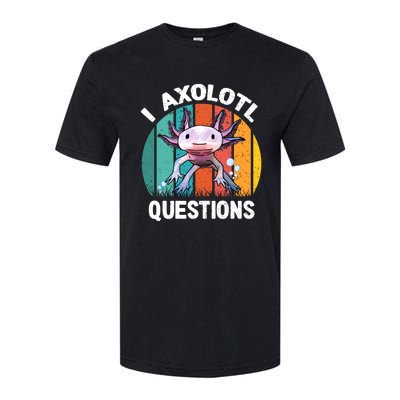 I Axolotl Questions Shirt Youth Kids Retro 90s Funny Axolotl Softstyle CVC T-Shirt