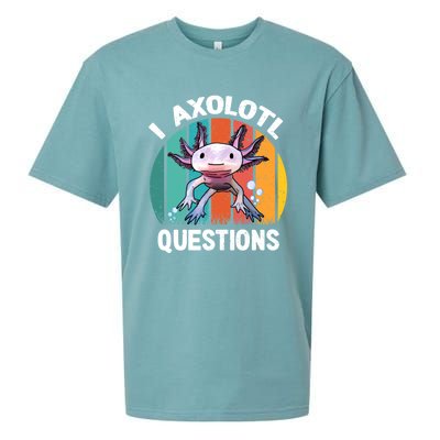 I Axolotl Questions Shirt Youth Kids Retro 90s Funny Axolotl Sueded Cloud Jersey T-Shirt