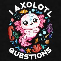 I Axolotl Questions Funny Axolotl lover Ladies PosiCharge Tri-Blend Wicking Tank