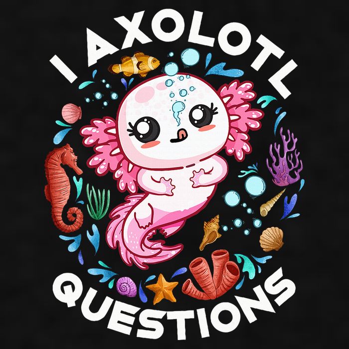 I Axolotl Questions Funny Axolotl lover Ladies PosiCharge Tri-Blend Wicking Tank