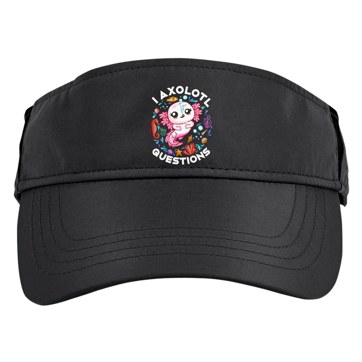 I Axolotl Questions Funny Axolotl lover Adult Drive Performance Visor