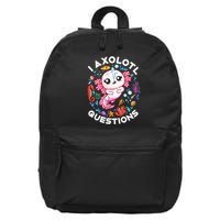 I Axolotl Questions Funny Axolotl lover 16 in Basic Backpack
