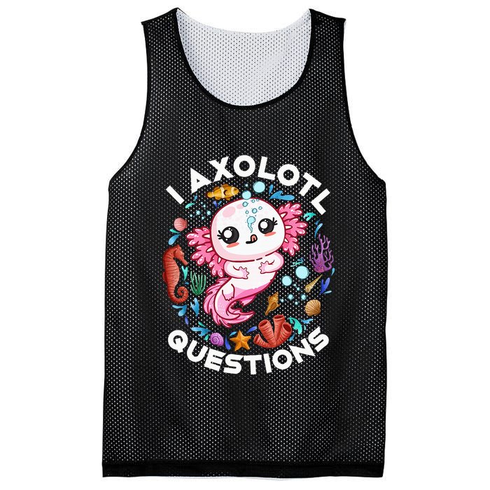 I Axolotl Questions Funny Axolotl lover Mesh Reversible Basketball Jersey Tank