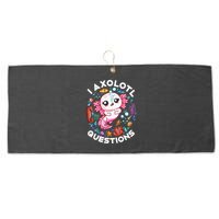 I Axolotl Questions Funny Axolotl lover Large Microfiber Waffle Golf Towel