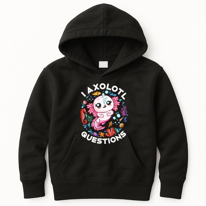 I Axolotl Questions Funny Axolotl lover Kids Hoodie
