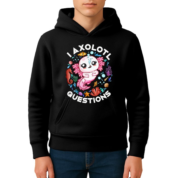 I Axolotl Questions Funny Axolotl lover Kids Hoodie