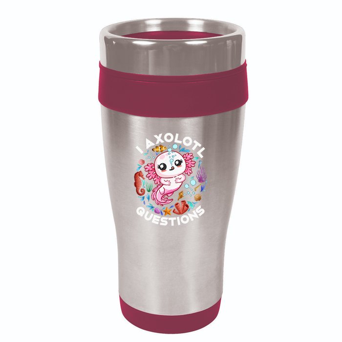 I Axolotl Questions Funny Axolotl lover 16oz Travel Tumbler