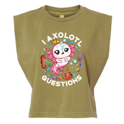 I Axolotl Questions Funny Axolotl lover Garment-Dyed Women's Muscle Tee